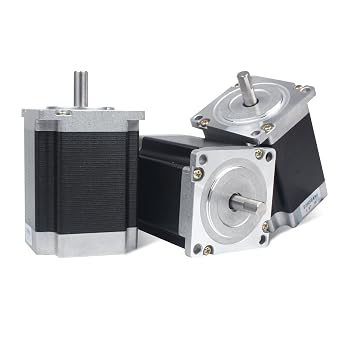 RATTMMOTOR 3pcs Nema23 Stepper Motor 23HS8430B Dual Shaft 57mm57mm76mm Stepper Motor 270Oz-in 1.8 3A 4 Lead Wire for CNC Router Milling Engraving Machine