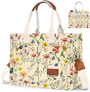 BAGSMART Tote Bag for Women, Tote Bag with Zipper Work Tote with Compartments Nurse Shoulder Hanbag for Travel, Gym