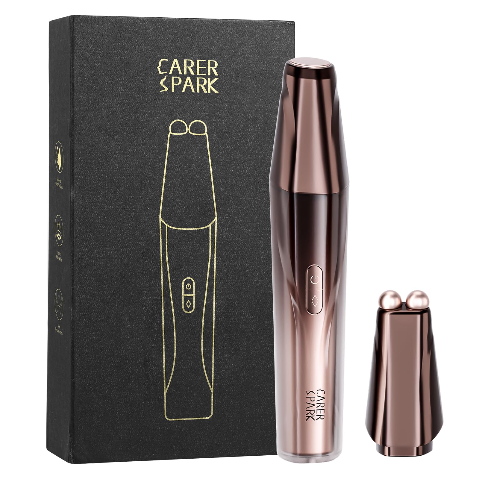 CARER SPARK Augenmassagegerät EMS Gesichtsmassagegerät Antifalten Anti-Aging mit RF Vibration Beheizte Eis für Gegen Tränensäcke Dunkle Kreise Schwellungen Anti Falten Anti Aging
