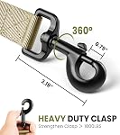 OutdoorMaster Bungee Dog Leash, Heavy Duty Dog Leash with Shock Absorption, 2 Padded Handles Training Leash, Improved Dog Safety and Comfort - Khaki Upgraded, 4 FT