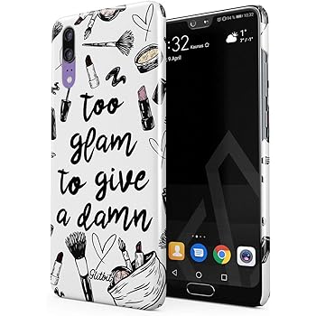 Glitbit Cover Per Huawei P30 Lite Case Wake Up And Make Up Makeup Artist Quote Glam Girl Mascara Makeup Goals Trucco Frasi Sottile Guscio Resistente In Plastica Dura Custodia Protettiva Amazon It Elettronica