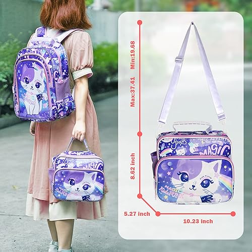 Miniatura 7 de KidsPUNK Lonchera para niños y niñas, lonchera aislada, lonchera Bento para niños, bonita lonchera para perros para niñas, lonchera aislada para