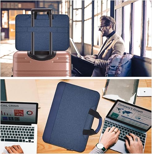 Miniatura 7 de Maletín resistente al agua con asas para computadora portátil de 11.6"-12.9" para mujer portafolio para Acer R 11 11.6 Chromebook, ASUS Chromebook