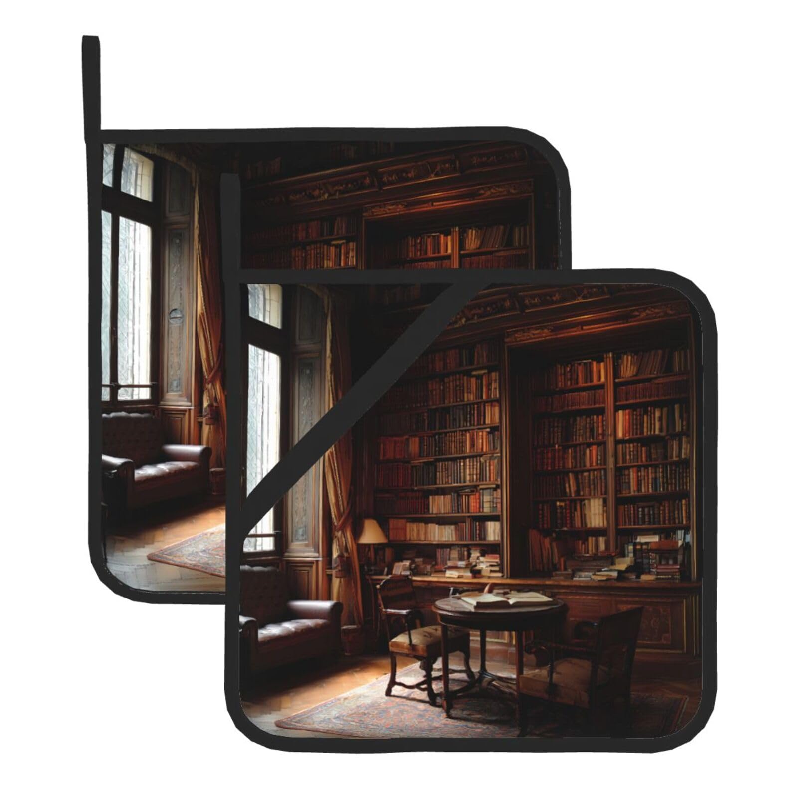 Classical Study Square Heat Resistant Trivet Set Thick and Durable for Baking Barbecue Cookware Oven