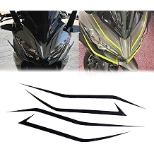 FOR Ninja 500 SE Z500 curve motorcycle fairing sticker motorcycle decoration reflective cool front windshield headlight racing sticker Ninja 500 SE Z500 2024 2025 Black