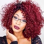 7 Packs GoGo Curl Crochet Hair 10 Inch Short Curly Crochet Hair for Women Burgundy Water Wave Beach Curl Deep Twist Crochet Braids Synthetic Braiding Hair Extensions (10 Inch, Burgundy)