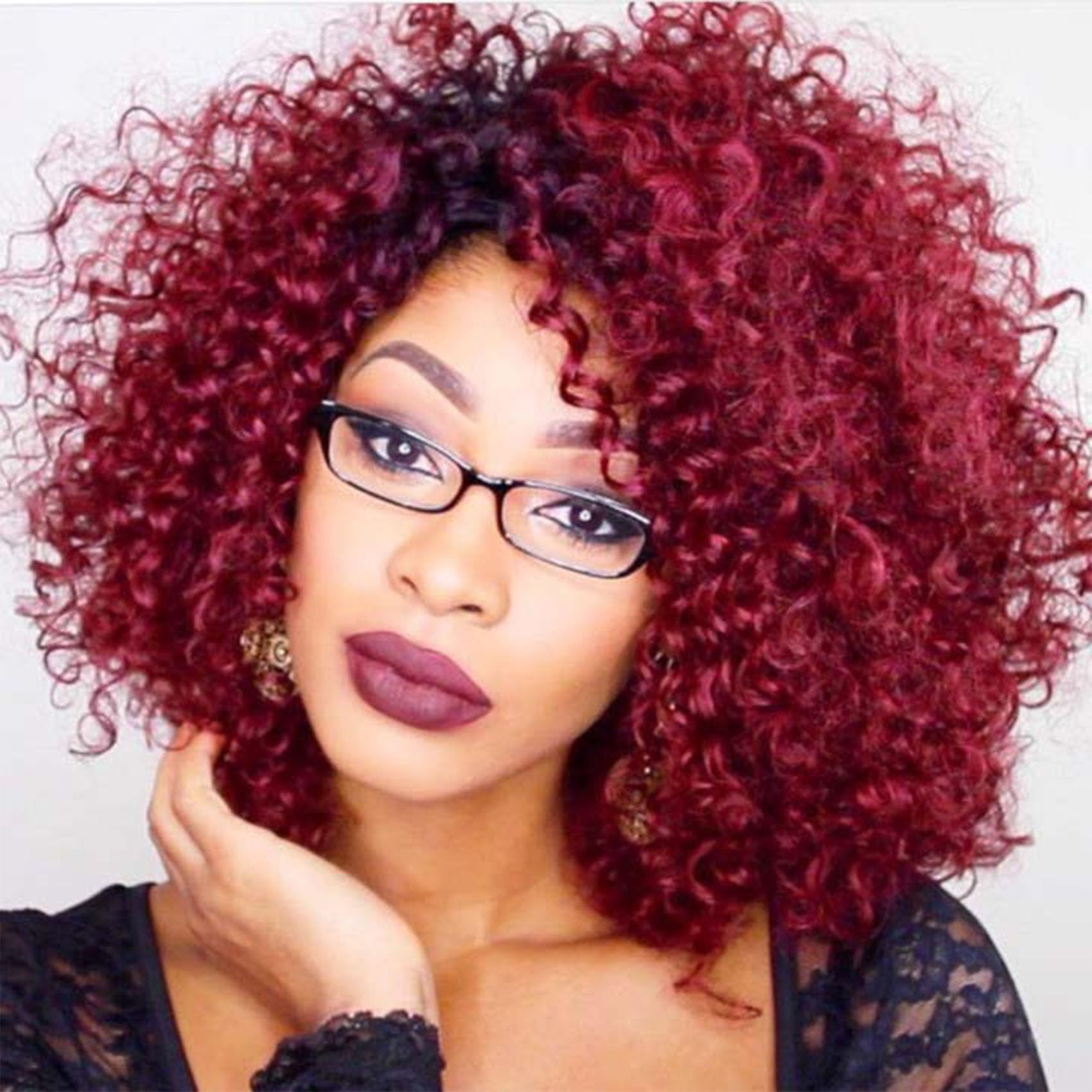 7 Packs GoGo Curl Crochet Hair 10 Inch Short Curly Crochet Hair for Women Burgundy Water Wave Beach Curl Deep Twist Crochet Braids Synthetic Braiding