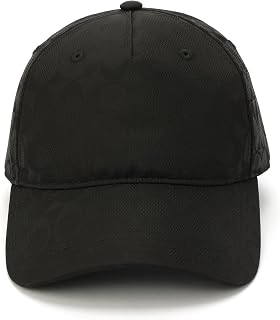 COACH Tonal Signature C Cotton Baseball Hat Black
