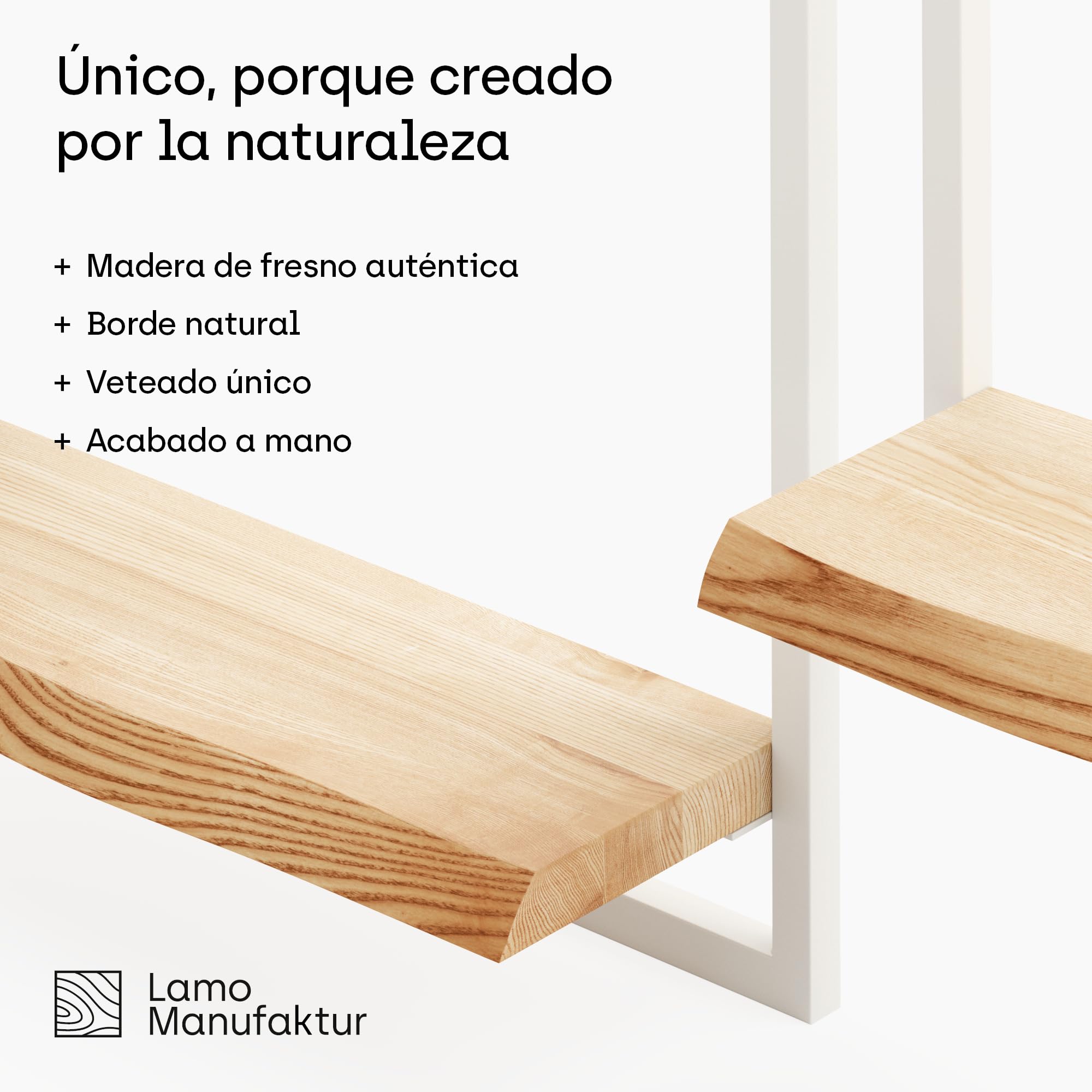 LAMO Manufaktur Estanterias de Pared Set 3ud. 15/20/35cm | Estante Cocina, baldas baño, estanterias de Pared habitacion | Color: Nogal, Marco: Negro