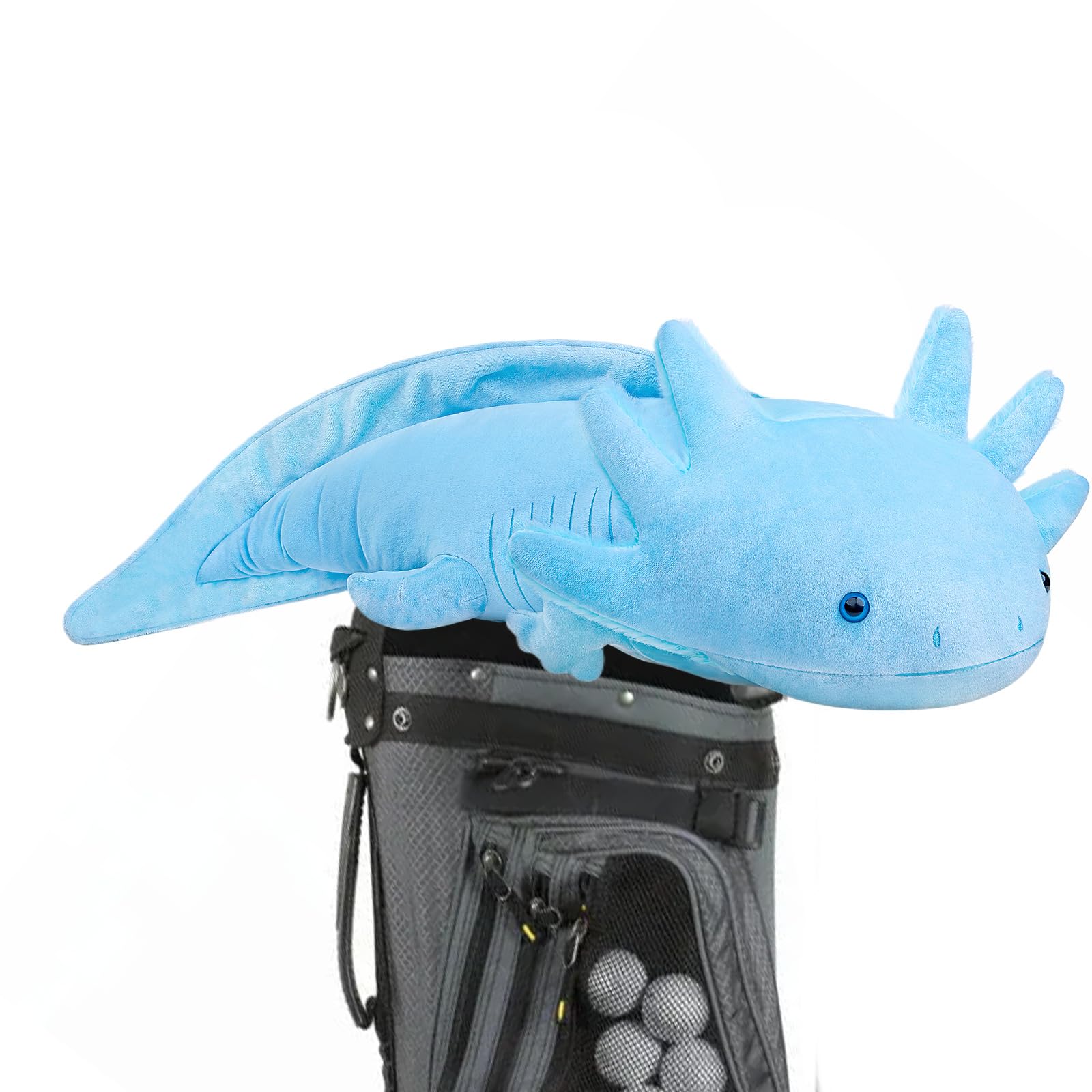Lilizzhoumax Driver/Fairway Wood Head Cover - Blue, Axolotl Cute Animals Golf Club Head Cover, Golf Driver Headcover Funny - Fits Driver/Fairway Wood Golf Clubs Golfer Gift for Men
