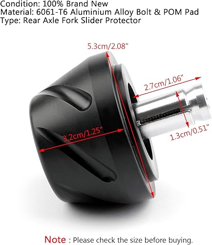Vista 2 de Topteng Protector deslizante de horquilla para eje trasero de motocicleta, carcasa de transmisión final de motocicleta Cardan Crash Slider Protector