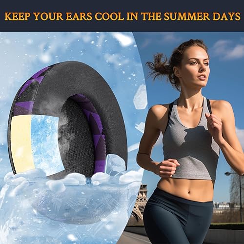 Vista 58 de SOULWIT Almohadillas de repuesto de gel refrescante para HyperX Cloud 1/2/3/Pro/Core, Cloud Alpha/Flight/Stinger Series, CloudX Stinger/Flight Negro