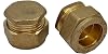 Pipestation® 15mm Brass Compression Stop END Blank Cap for Copper Pipe - Pack of 2
