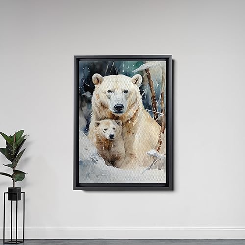 Miniatura 6 de Fox Mother Cub Print, In The Style Of Stencil,Based, Kids Wall Art, Kids Wall Art Display, Mom And Baby Animal Art Print, Decor Canvas, Home Decor