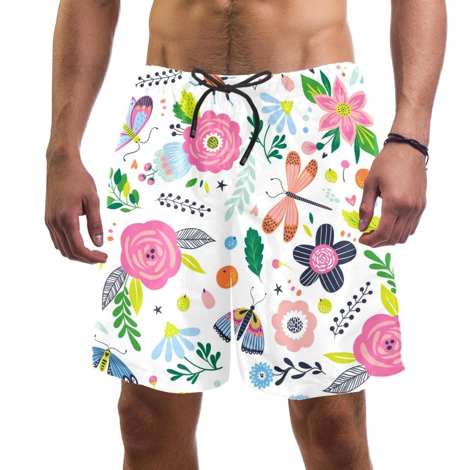 Fleurs de papillons de printemps sur un maillot masculin léger - 6