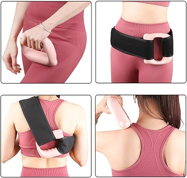 Electric Massager Ring - 3 Speed Abdominal Massager with Belt,Fitness Equipment for Neck Back Legs Arms Stomach Thighs Buttocks Abdomen Beauty Wellness