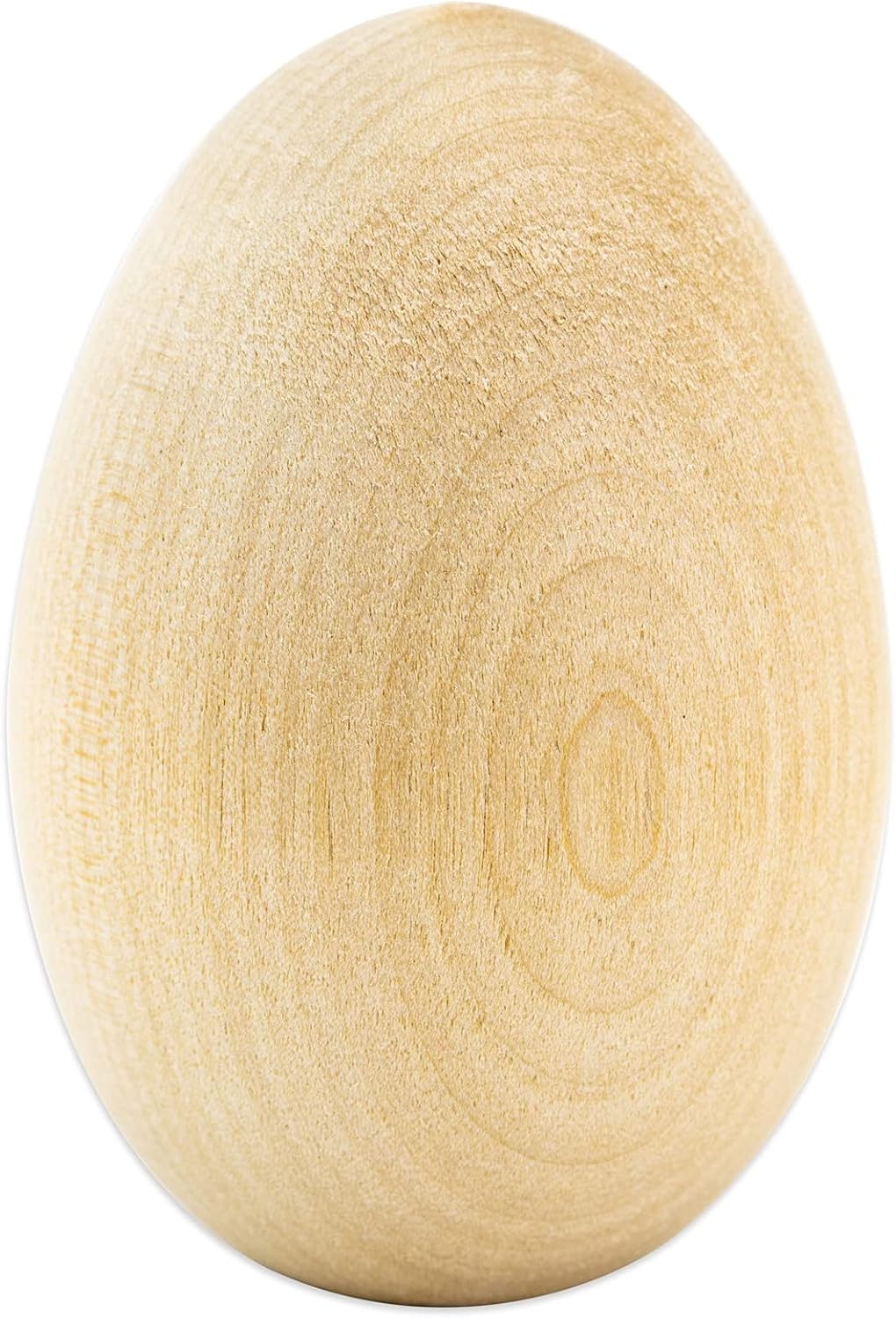 Hygloss Products Wooden Eggs Unpainted Natural Wood-Ideal for Easter Crafts-Flat Bottom-1-3/4 x 2-1/2 Inches-24 Pack