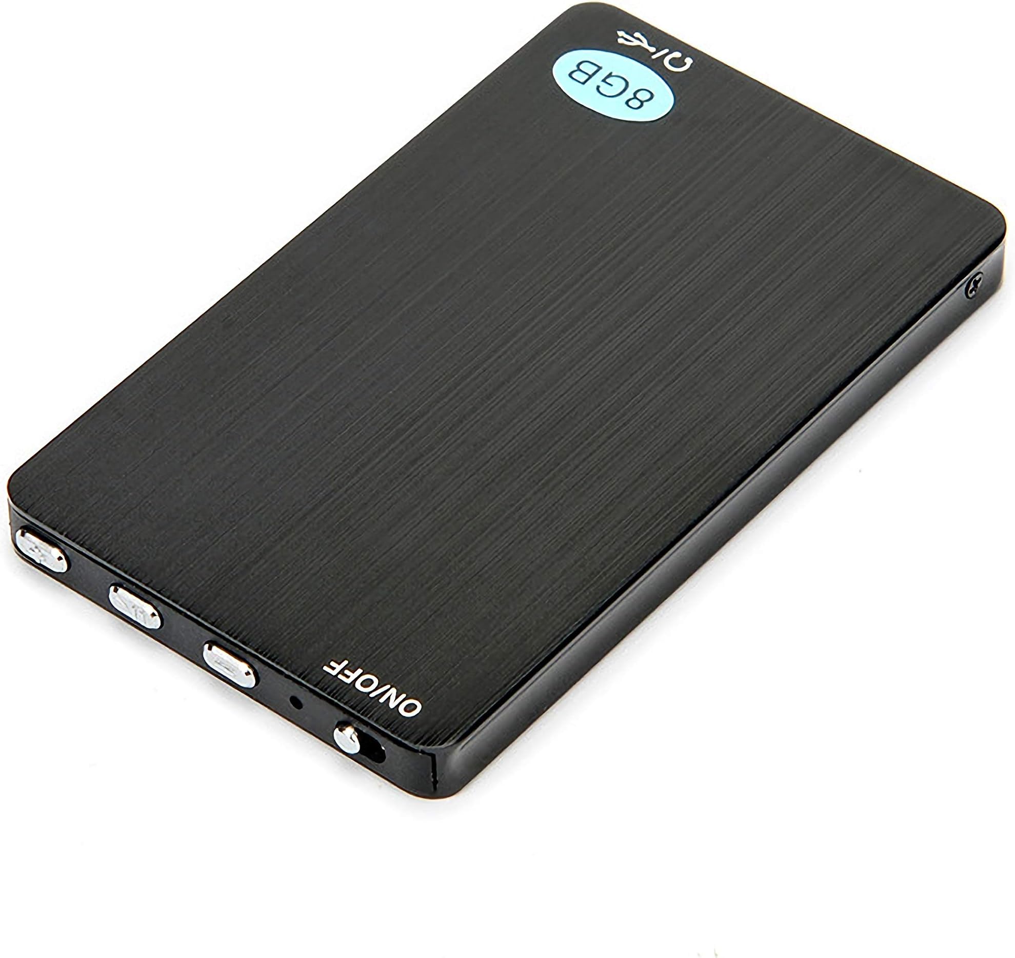 Rynal Small Mini Voice Activated Audio Recorder | 95 Hour Storage Capacity | 60 Hour Battery | Date & Time Stamp | 8GB Ultra Thin Digital Voice Recorder