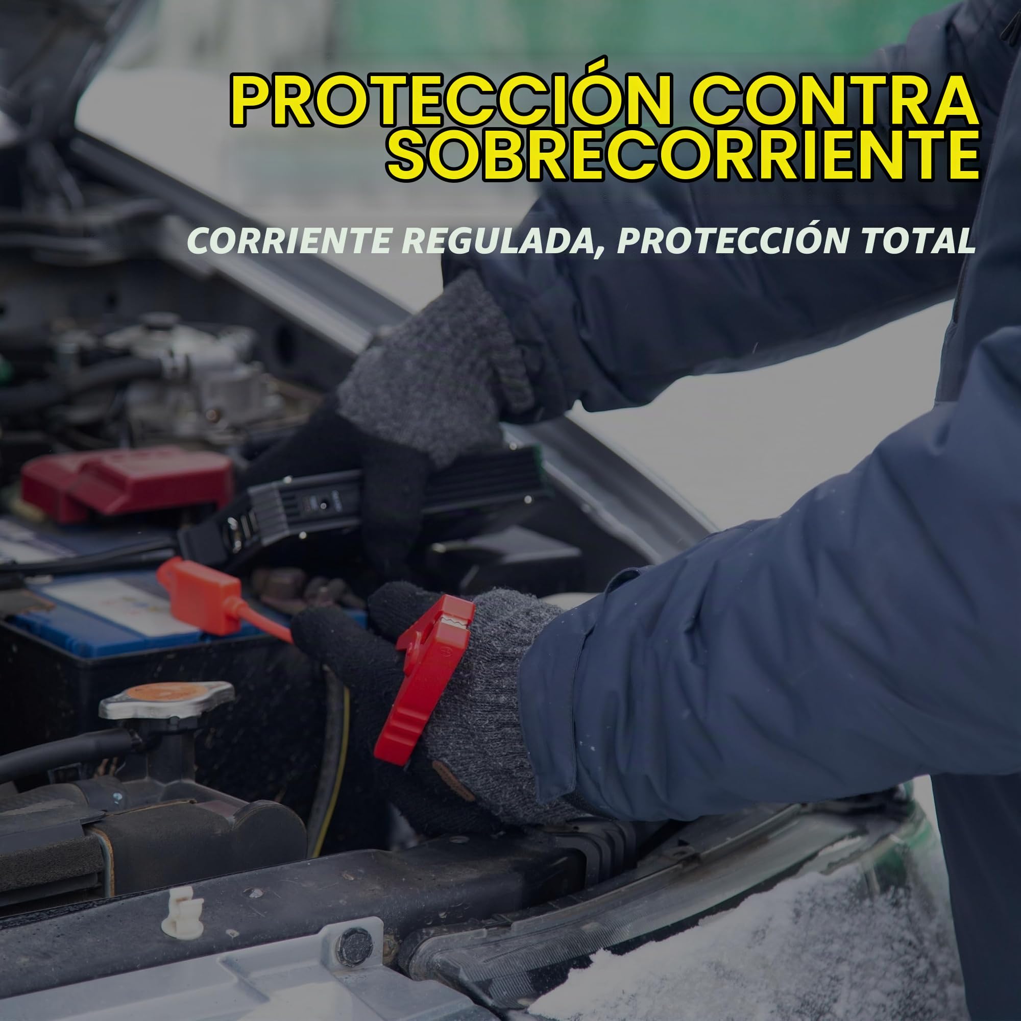 Goodyear, Arrancador de Emergencia de 8000 mAh, multifunción, batería de Litio, para vehículos a Gasolina/diésel, función Banco de energía, Linterna LED con 3 Modos de Uso