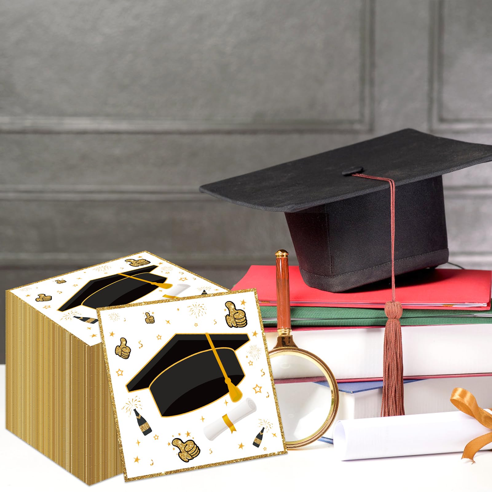 100 Pezzi Tovaglioli Laurea, Laurea Tovaglioli per Feste, Laurea Decorazione Tovaglioli, Tovagliolo di Carta