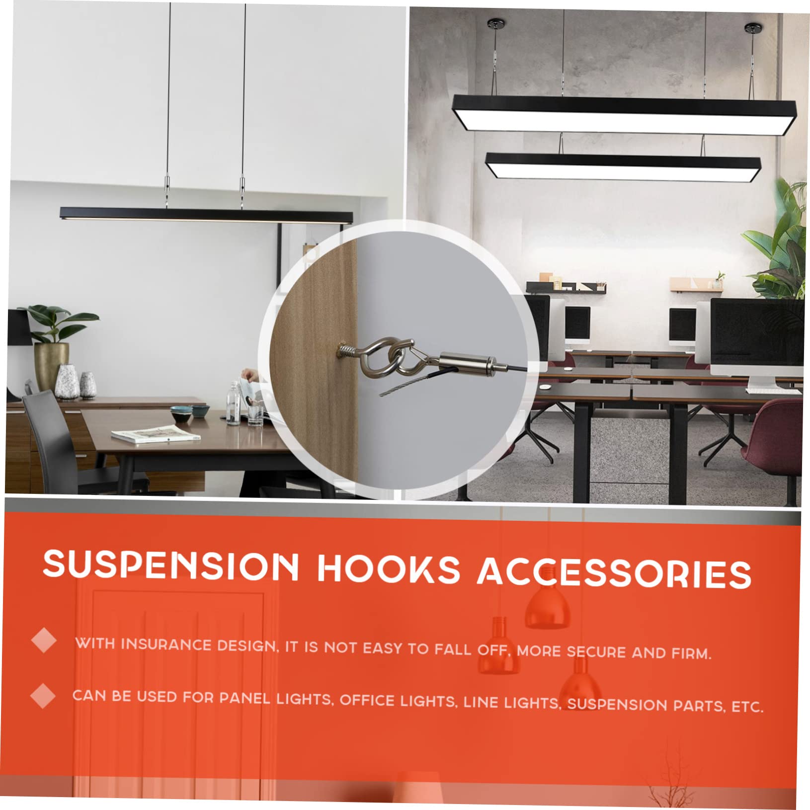 SOLUSTRE 6 Pcs Eye Turnbuckle Heavy Duty Hooks Wire Rope Turnbuckle Ratchet Hanger Cable Guide Zinc Plated for Advertising Sign and Panel Lights