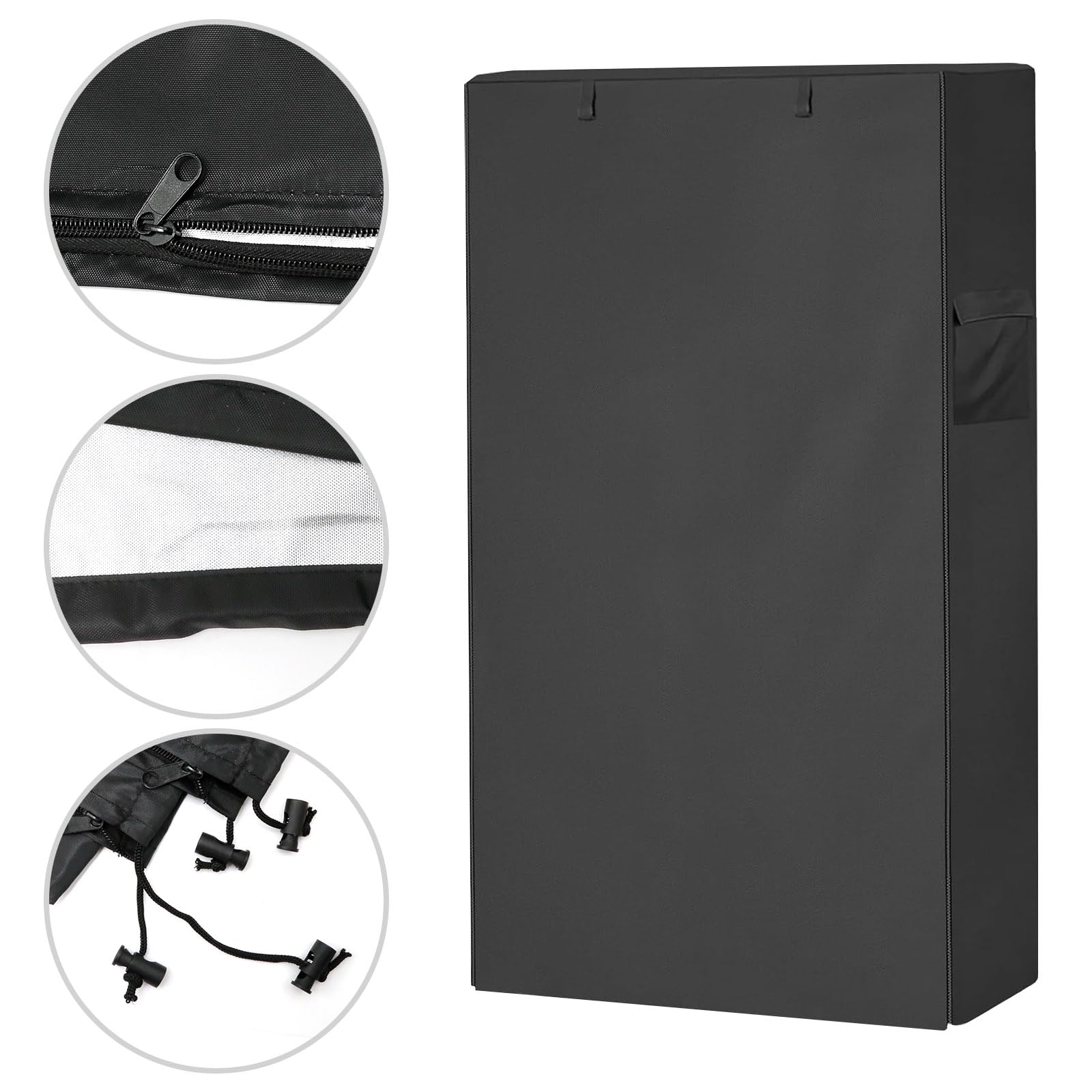 Porch Shield Regalabdeckung Staubdicht – Transparente Front, 91x36x183 Cm, Grau