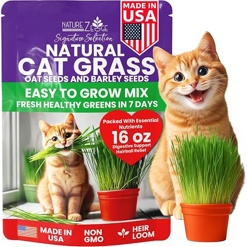 NatureZ Edge Premium Cat Grass Seeds for Indoor Cats, Non