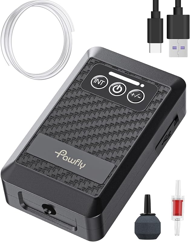 Pawfly Akkumulátoros Levegőpumpa USB Töltéssel 20-500L Akváriumhoz Hordozható Csendes Oxigén Pumpa Horgászathoz