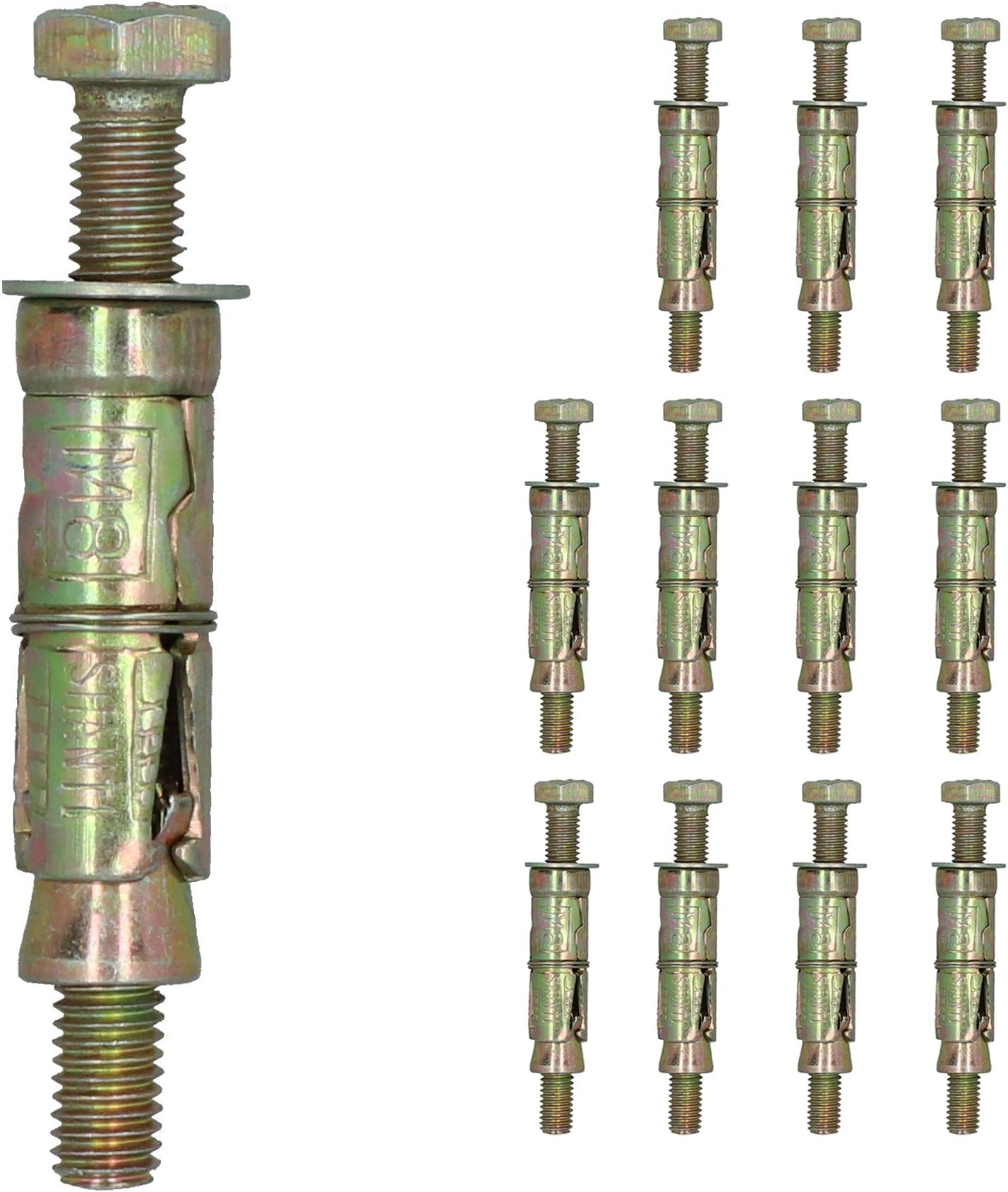 M8 8mm x 75mm Expansion Rawl Bolt for Masonry Sleeve Anchors Fastener 12pk