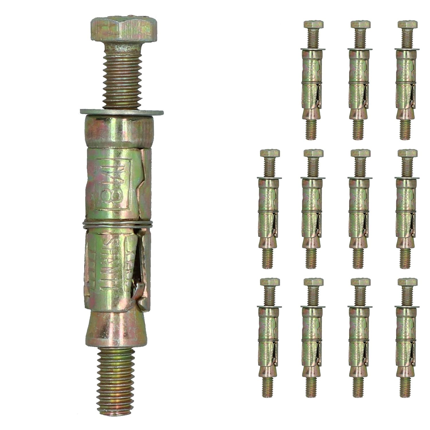 M8 8mm x 75mm Expansion Rawl Bolt for Masonry Sleeve Anchors Fastener 12pk