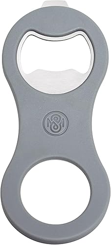 8SOM Abrebotellas de cerveza magnético 2 en 1 para refrigerador y RV con captador de tapas, superficie de silicona suave al tacto que protege el