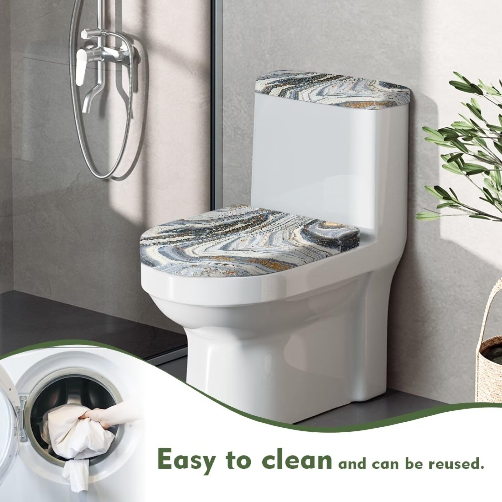 Toilet Seat Lid Cover Pack Of 2, For Bathroom Home Indoor