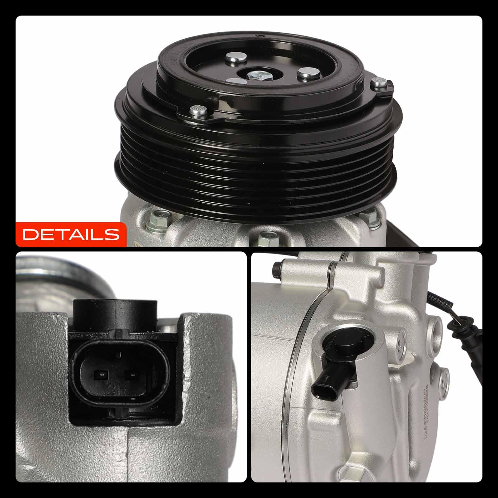 Frankberg Compressore dell'aria condizionata con frizione Compatibile con Astra J P10 Meriva B S10 Cascada W13 Zafira Tourer C P12 Cruze J300 J305 J308 13414017, compreso l'olio preconfezionato