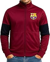 Vista 12 de Icon Sports Chaqueta deportiva de fútbol con licencia oficial del FC Barcelona, unisex para adultos