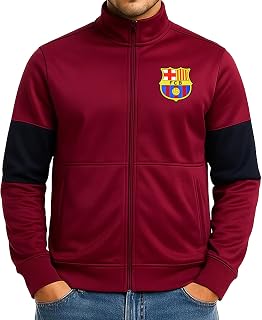 Officially Licensed FC Barcelona Soccer Track Jacket - Unisex Adult