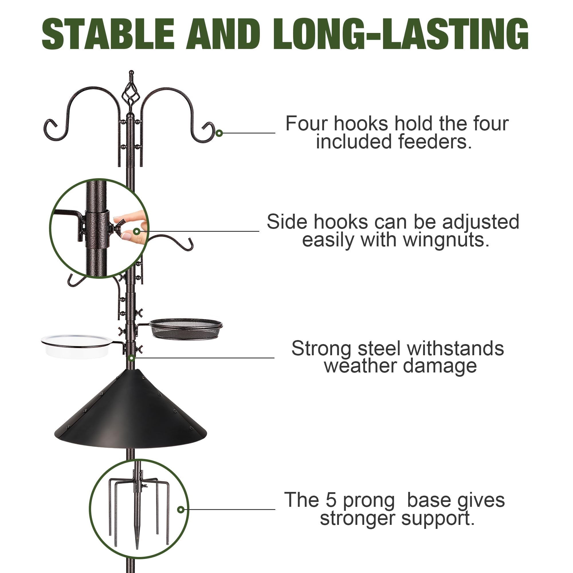 ERYTLLY Station D'alimentation Pour Oiseaux - Kit De Suspension De