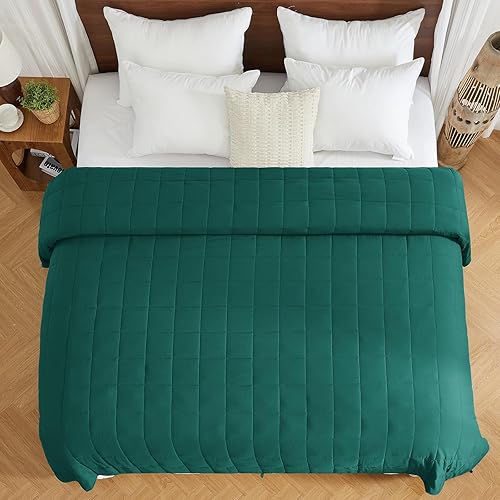 Vista 148 de yescool - Manta con peso, 10 libras, fresca, transpirable, con cuentas de cristal prémium, lavable a máquina, para dormir, 90-110 libras, 41 x 60