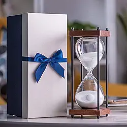 Temporizador de areia, temporizador de ampulheta, temporizador de ampulheta de 30 minutos relógio de vidro de areia ampulheta artesanato decoração de vidro (cor: Vermelho, tamanho: 30 minutos