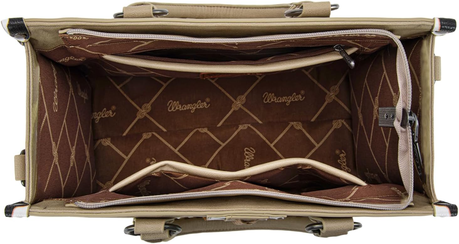 Montana West Wrangler Animal Print Tote Bag for Women Western Purse Boho Top Handle Satchel Handbag - Image 4