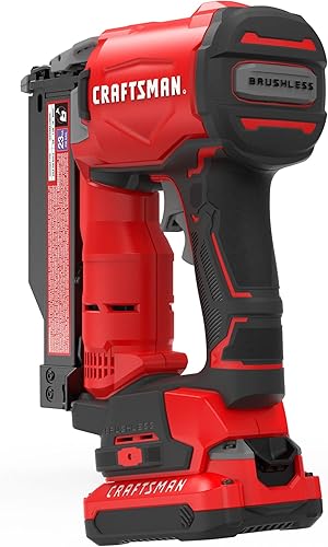 Miniatura 5 de CRAFTSMAN Kit de clavadora de pines V20, calibre 23, inalámbrico, batería y cargador incluidos (CMCN623C1)