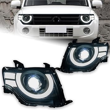 LED Headlight Montero V87 V95 Dynamic Signal Animation DRL Styling Compatible For Pajero V97 Headlights 2006-2021 V93