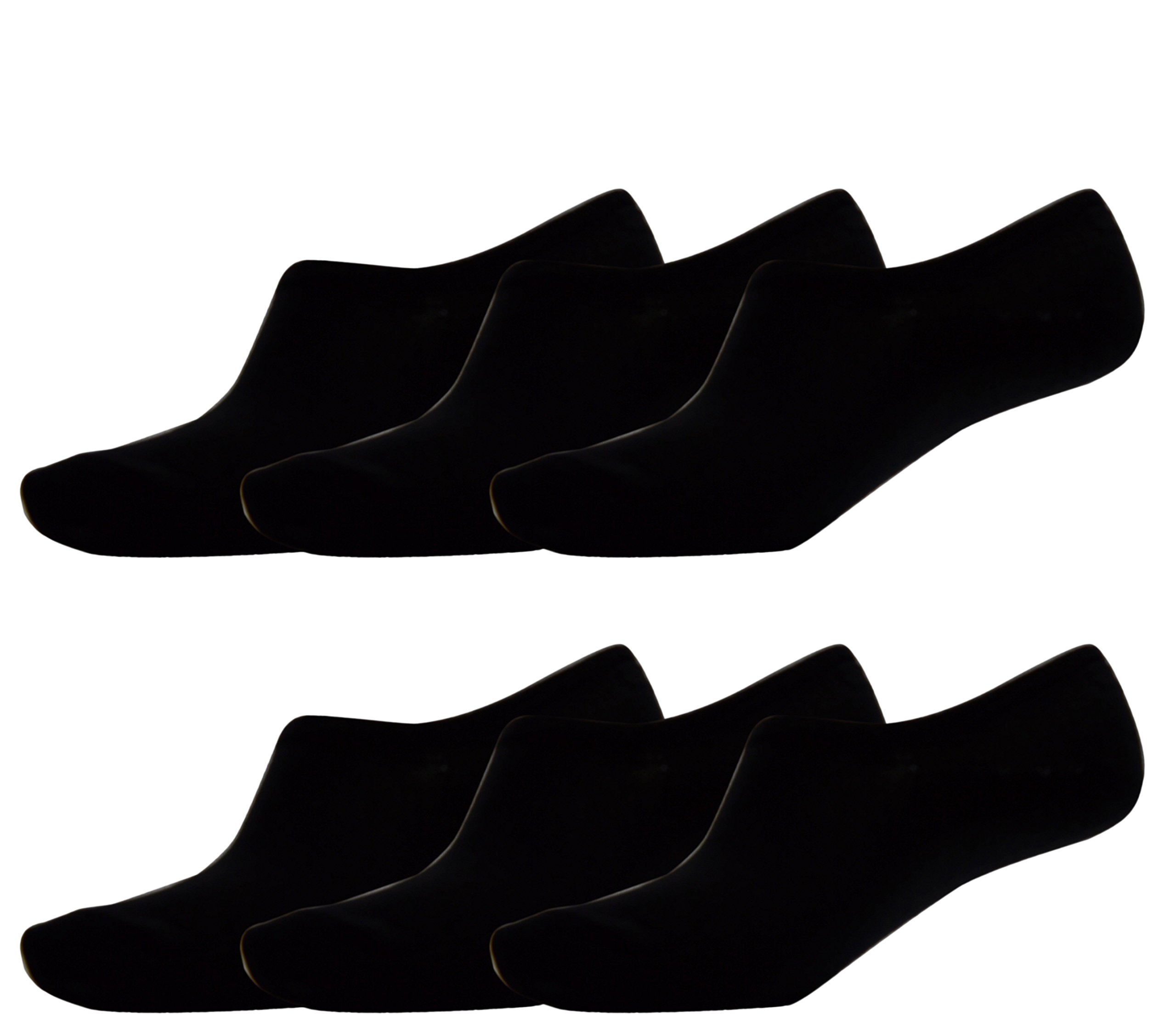 Octave Men's Black - 6 Pairs Octave® Trainer Socks, 6 Pairs No Show Ankle Socks, Bamboo Trainer Socks For Casual & Breathable, Ultra Low Cut Liner Invisible Socks For Sneaker Loafers, Summer Ankle Liner Sock (Black)