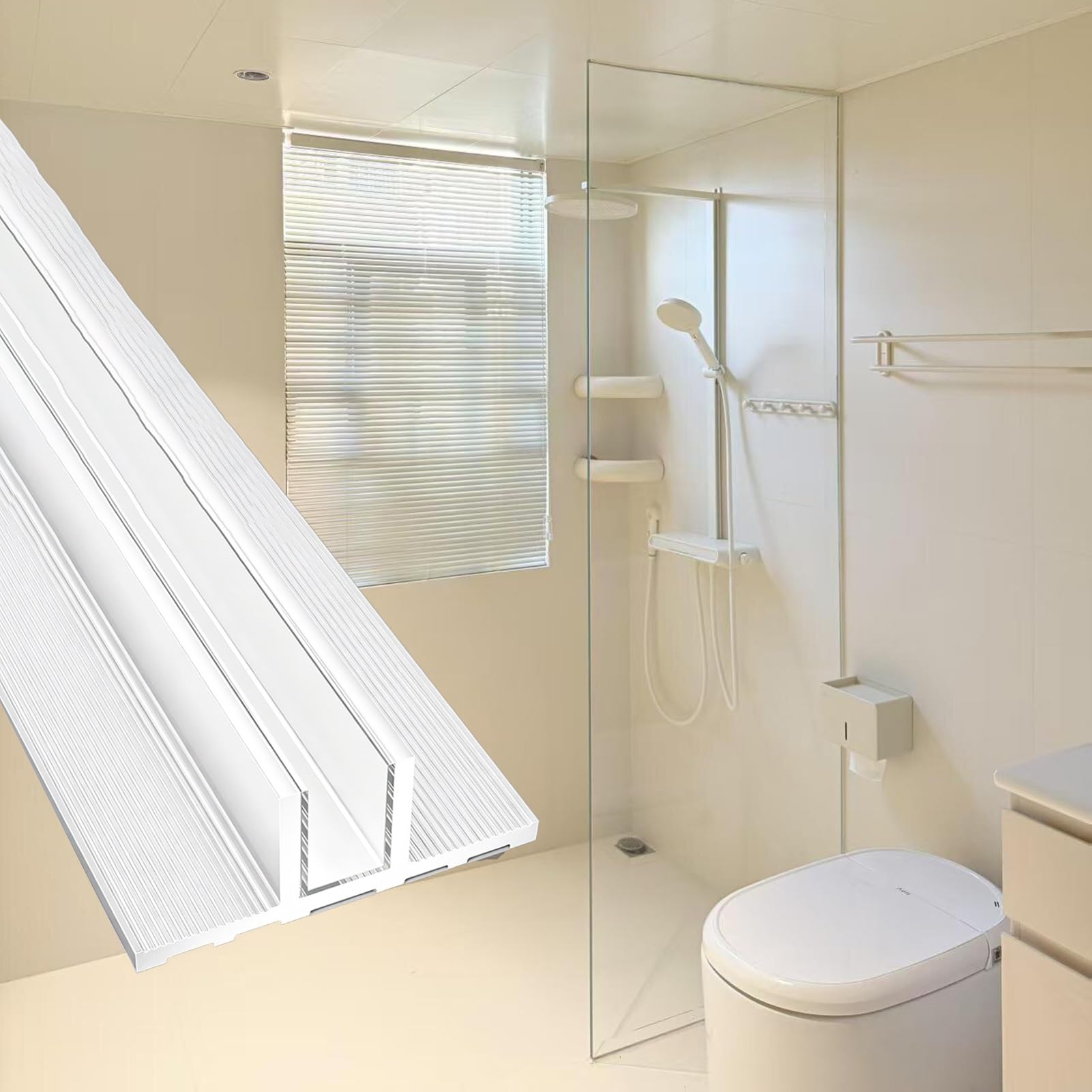 Profilé verre douche pour éliminer les cadres visibles et stabiliser une paroi sans cadre 8mm