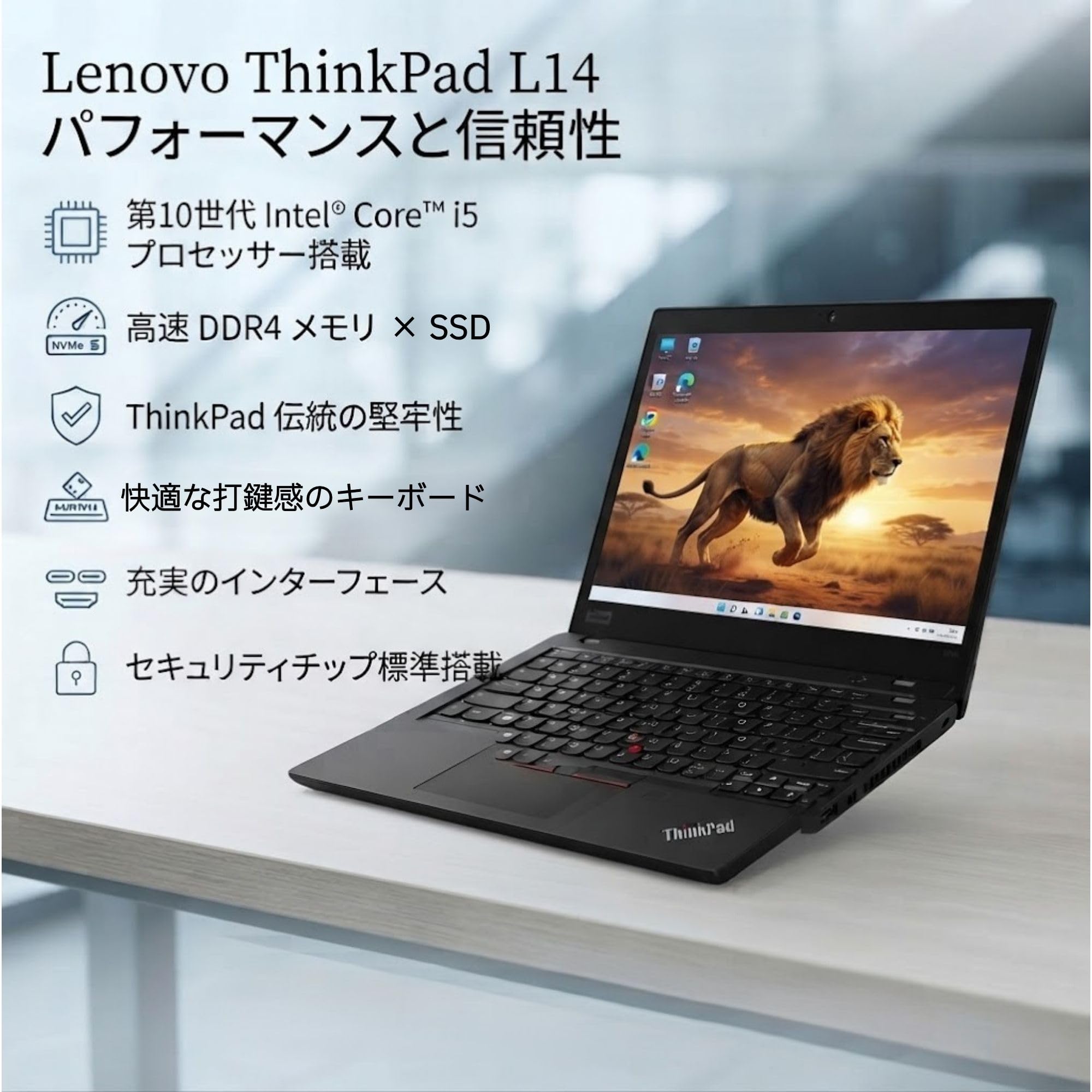 Amazon.co.jp: 【整備済み品】Lenovo ノートパソコン L14 14型 i5