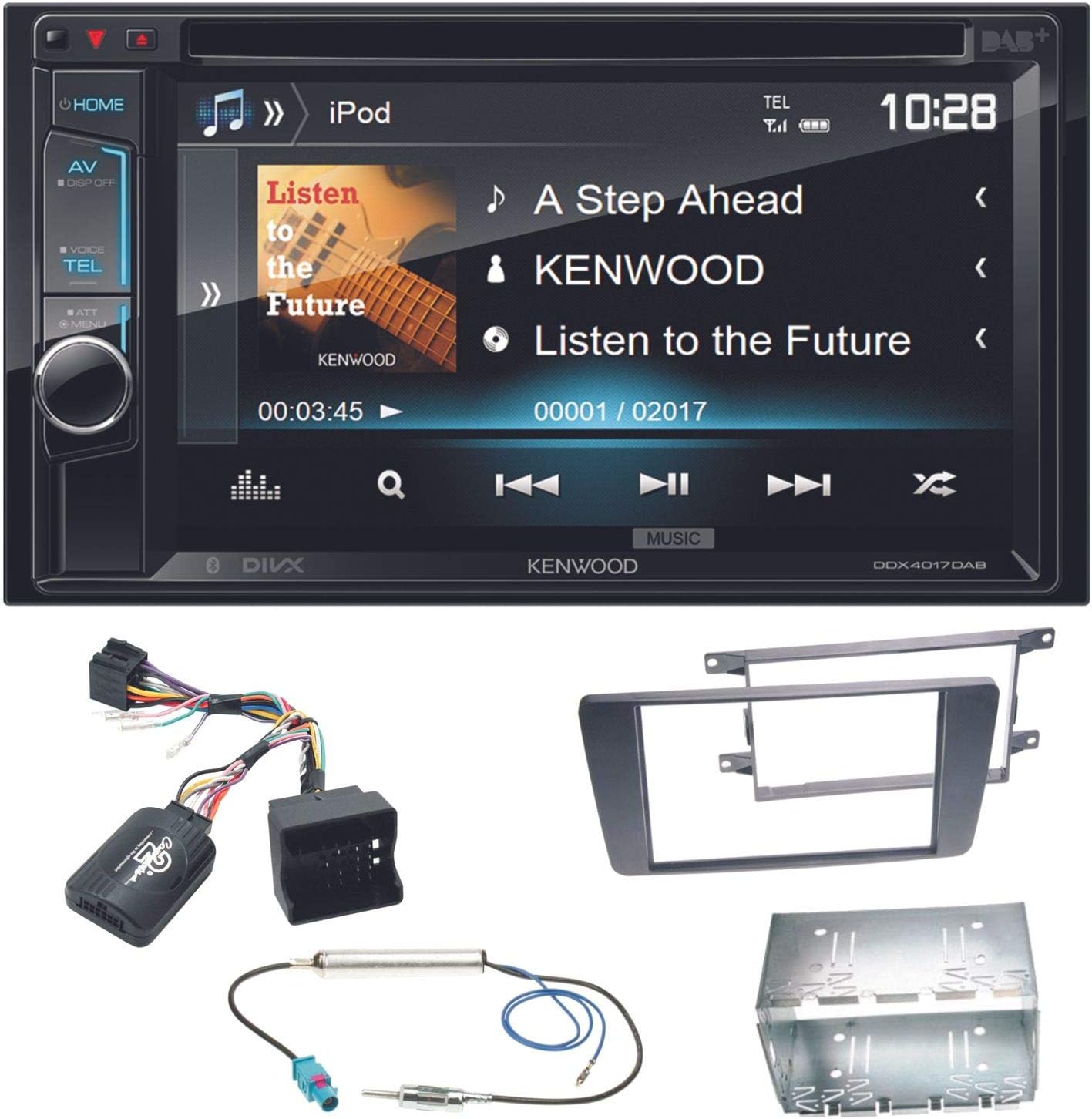 Kenwood Ddx 4017dab Bluetooth Dab Usb Cd Einbauset Fur Skoda Octavia 2 Yeti 5l Amazon De Elektronik Foto