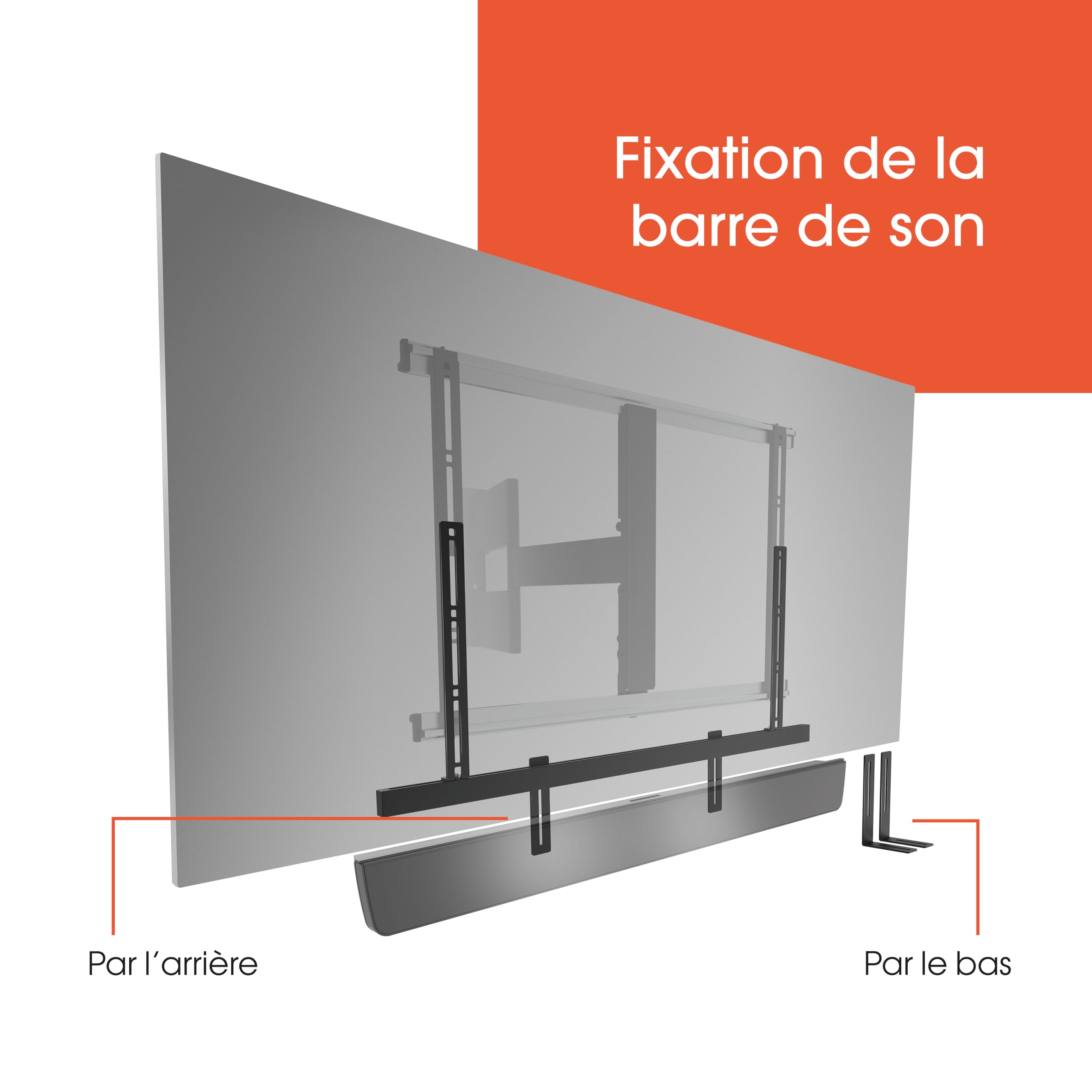 Vogel's Sound 3550 Support Barre de Son pour Support Mural TV Pivotants