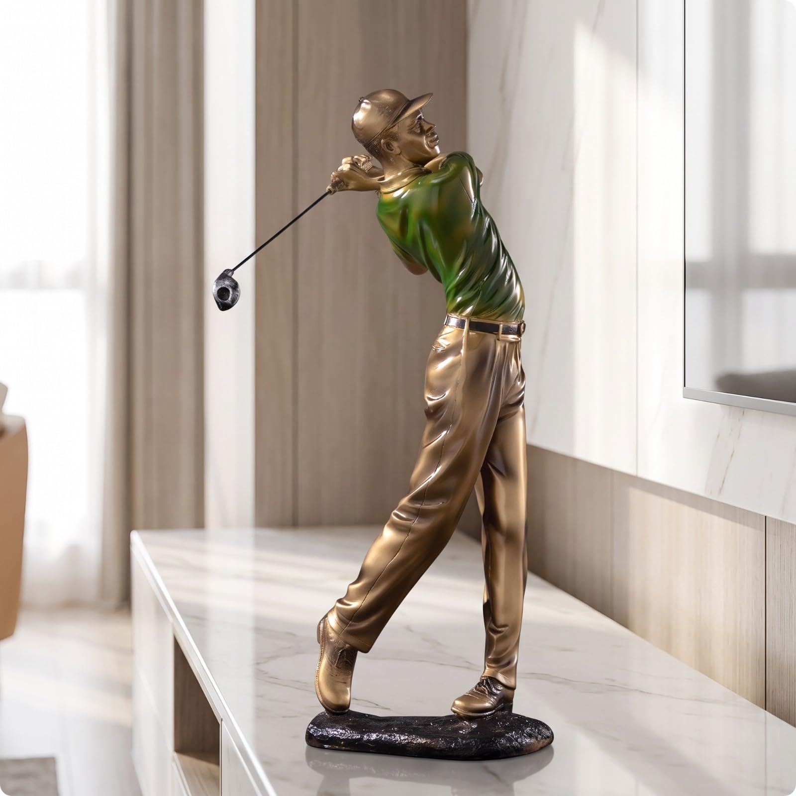 MagiDeal Figura Golfista Resistente coración | Coleccionable, Escultura Golfista, corativo, Figurilla, para Oficina, Estantería, Mesa, Coleccionistas, Femenino