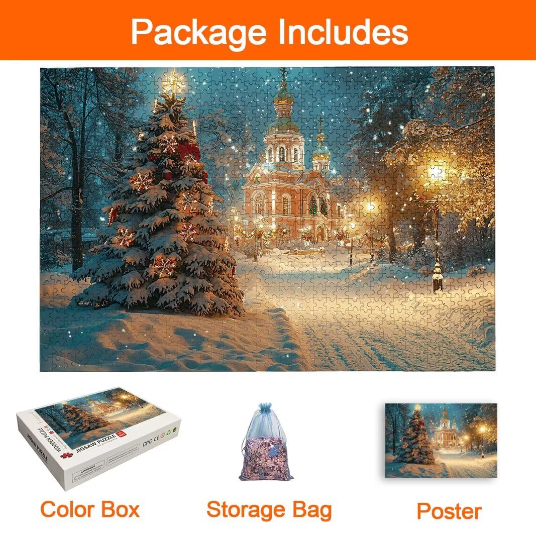 Puzzle Natale, Puzzle 2000 Pezzi Adulti per Decor, Regalo Donna/Uomo -8738
