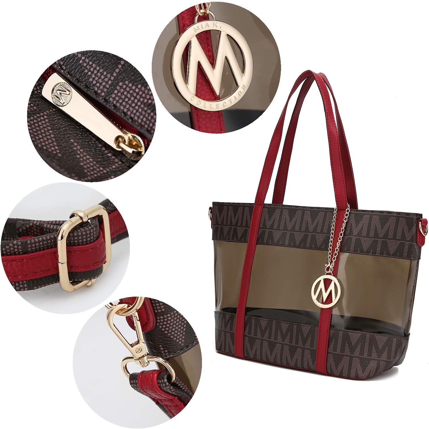 MKF Collection Tote Bag for Women Set Vegan Leather Top Handle Shoulder Bag Handbag Purse by Mia K - Image 5