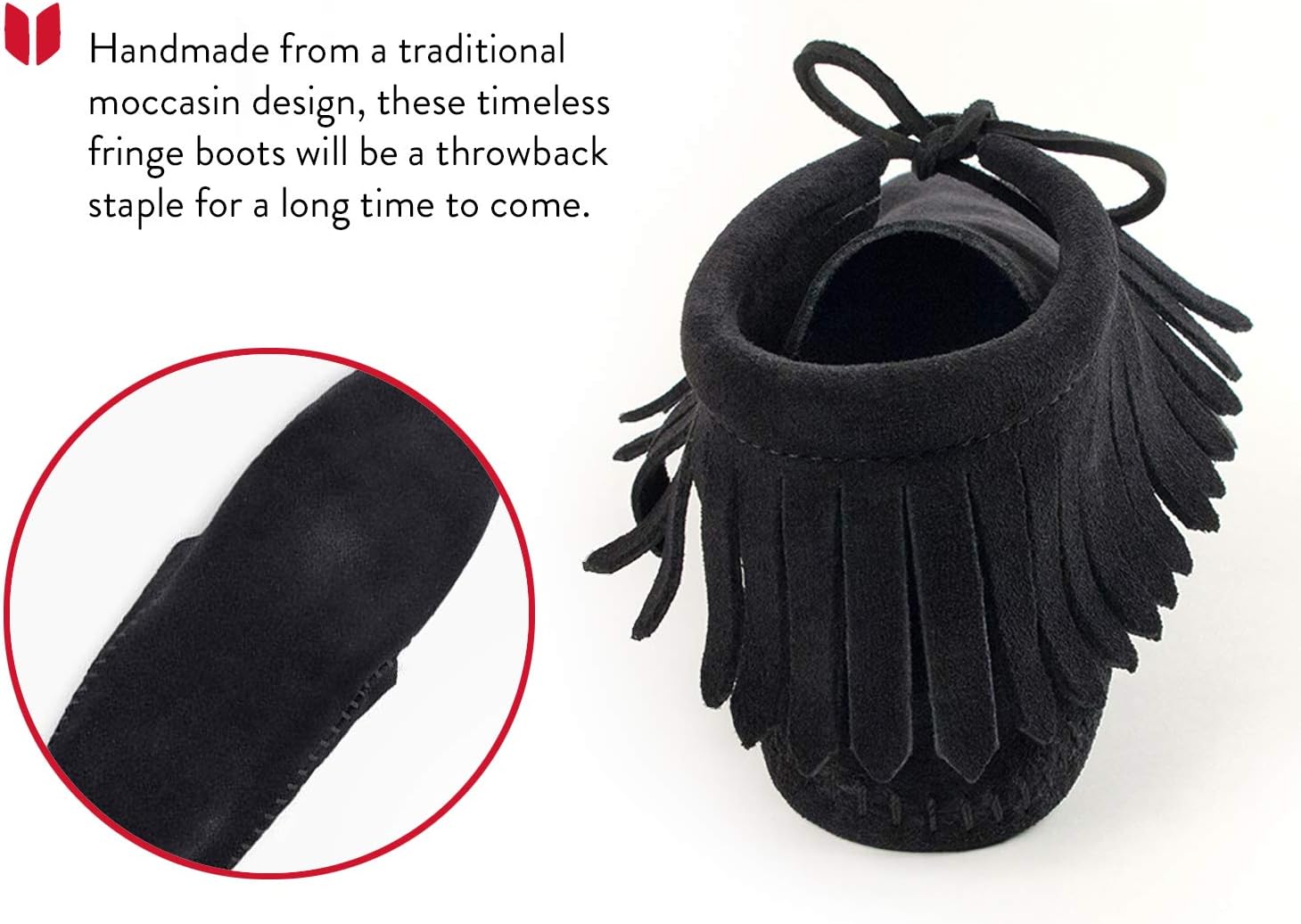 Minnetonka Women's Classic Fringe Hardsole and Softsole Boot - Image 4